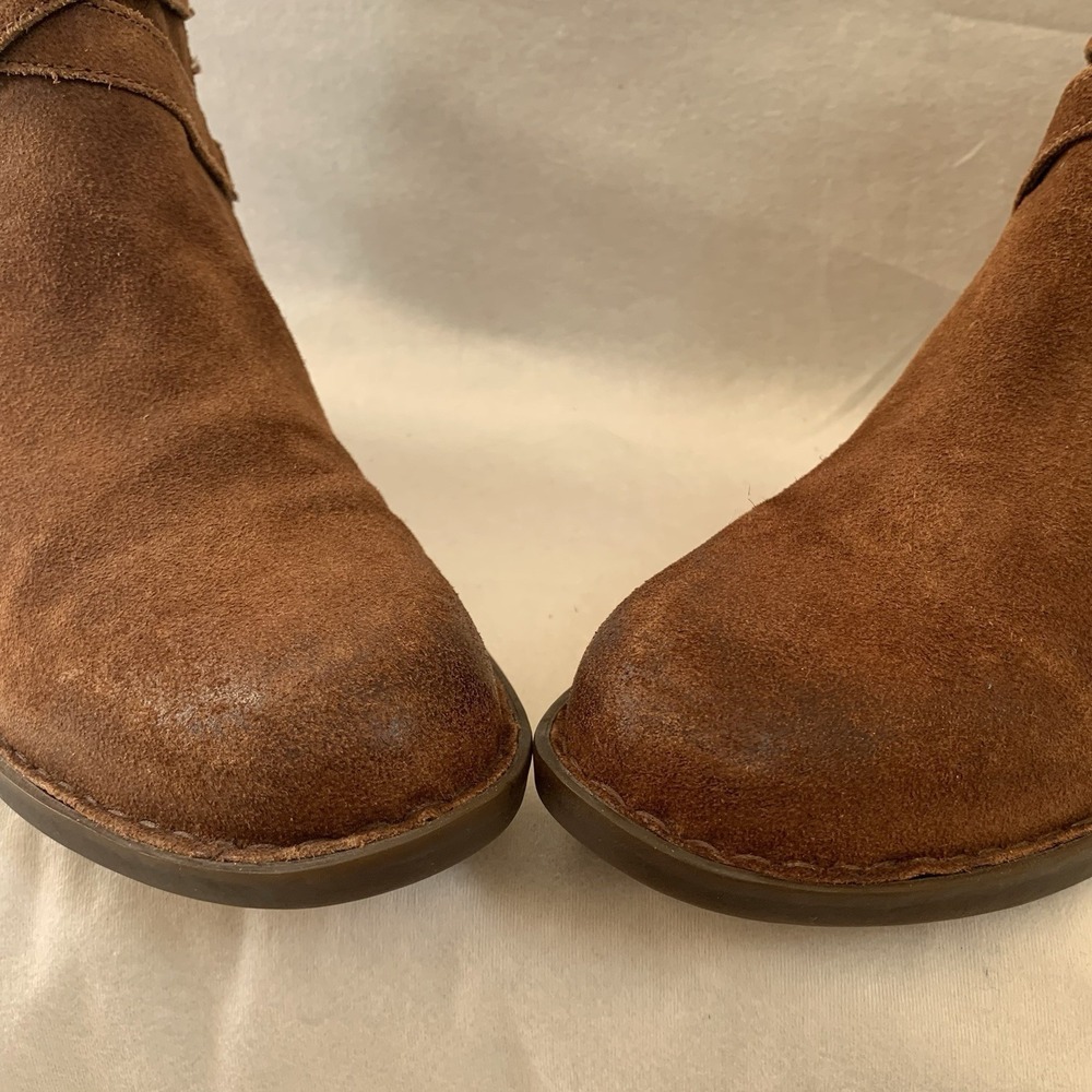 BORN FAYWOOD RUST -Tobacco Distressed Oil Rub SUEDE Ankle Boot SZ- 8.5M Brown - Picture 8 of 16